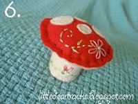 little dear tracks Mushroom Pincushion